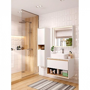 УЦЕНКА Шкаф-пенал Cersanit Louna SP-SL-LOU/Wh подвесной. Изображение - 11