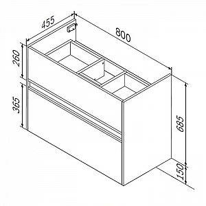 Тумба с умывальником AM.PM Sense M7B-FUX0802WG-WCC0802WG. Изображение - 8