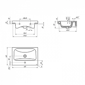 Тумба Cersanit Moduo SB-SZ-MOD-MO60/Wh + умывальник Cersanit Moduo 60. Изображение - 4