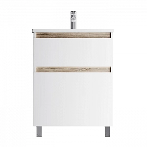 Тумба AM.PM X-Joy M85AFSX0652WG белый, дерево светлое + умывальник AM.PM X-Joy M85AWCC0652WG64