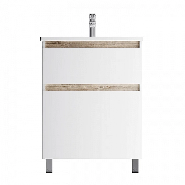 Тумба AM.PM X-Joy M85AFSX0652WG белый, дерево светлое + умывальник AM.PM X-Joy M85AWCC0652WG64