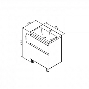 Тумба AM.PM X-Joy M85AFSX0652WG белый, дерево светлое + умывальник AM.PM X-Joy M85AWCC0652WG64. Изображение - 7