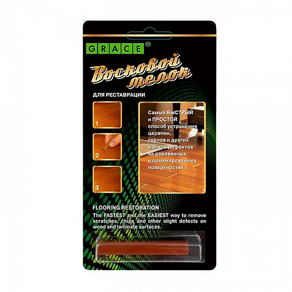 Восковой мелок Grace для ремонта сколов на ламинате и паркете вишня