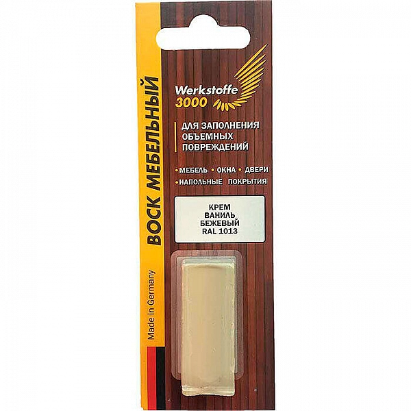 Воск мебельный Werkstoffe 3000 С12-370 для заполнения объемных повреждений