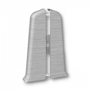 Заглушка для плинтуса Ideal Deconika 70 мм 186 Алюминий 1 пара