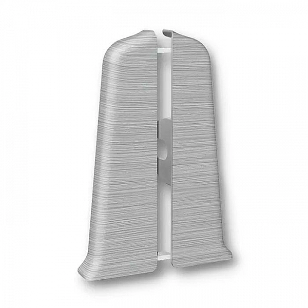 Заглушка для плинтуса Ideal Deconika 70 мм 186 Алюминий 1 пара