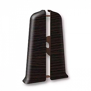 Заглушка для плинтуса Ideal Deconika 55 мм 303 Венге темный 1 пара