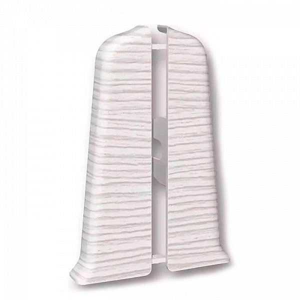 Заглушка для плинтуса Ideal Deconika 55 мм 255 Ясень бьянко 1 пара