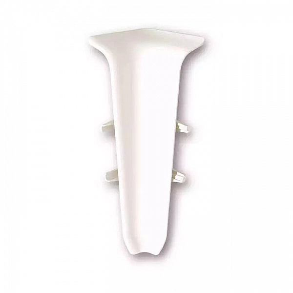 Угол внутренний для плинтуса Ideal Deconika 85 мм 033 Кремово-белый