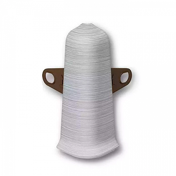 Угол наружный для плинтуса Ideal Deconika 70 мм 186 Алюминий