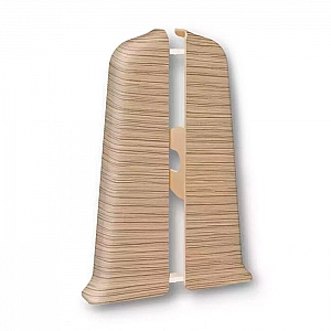 Заглушка для плинтуса Ideal Deconika 70 мм 212 Дуб светлый 1 пара