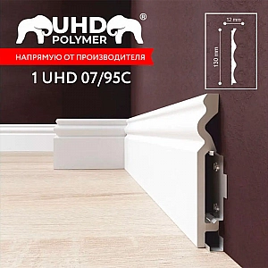 Плинтус напольный Солид UHD Polymer 1 07/95C-CB Белый 2400 мм. Изображение - 2