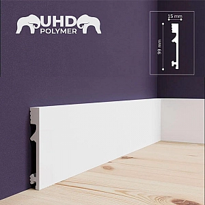 Плинтус напольный Солид UHD Polymer 1 28/100C Белый 2400 мм. Изображение - 1