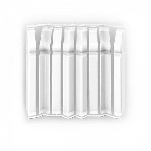 Накладки для плинтуса Ideal Дюра 100 мм 001 Белый фигурный