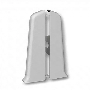 Заглушка для плинтуса Ideal Deconika 55 мм 002 Светло-серый 1 пара