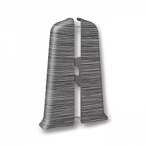 Заглушка для плинтуса Ideal Deconika 70 мм 187 Алюминий темный 2 шт