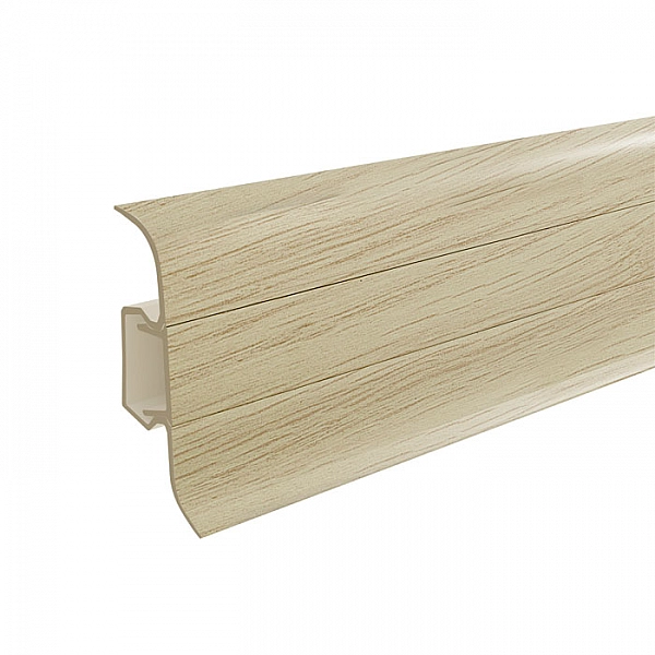 Плинтус напольный Rico Leo 114 Клен высокогорный с кабель-каналом 2500*56*22 мм