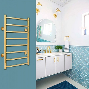 Полотенцесушитель Gloss & Reiter Terra. Л. 50*80.Т8.G1 Gold короткая резьба. Изображение - 3