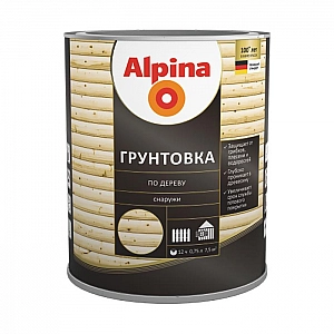Грунтовка Alpina защитная по дереву 0.75 л