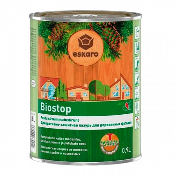 Грунт Aura Biostop биозащитный по дереву 0.9 л