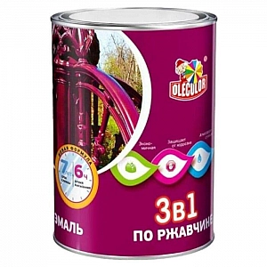 Грунт-эмаль по ржавчине Olecolor красно-коричневый 0.9 кг