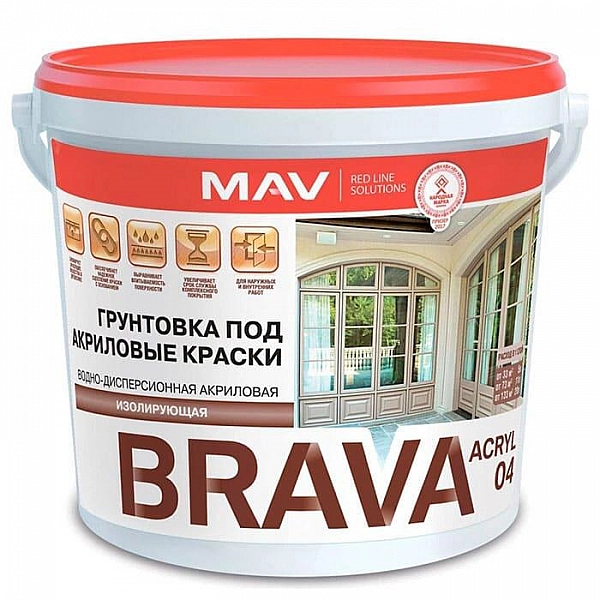 Грунтовка MAV Brava Acryl 04 SP белый 3 л