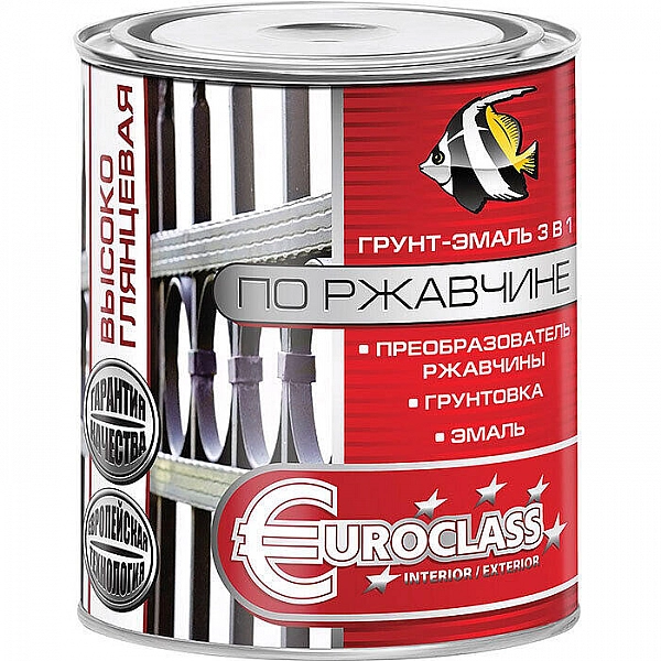 Грунт-эмаль по ржавчине Euroclass белая RAL 9003 1.9 кг