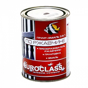 Грунт-эмаль по ржавчине Euroclass белая RAL 9003 0.9 кг