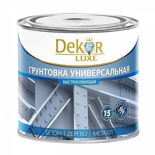 Грунтовка универсальная быстросохнущая Dekor коричневая 1.9 кг