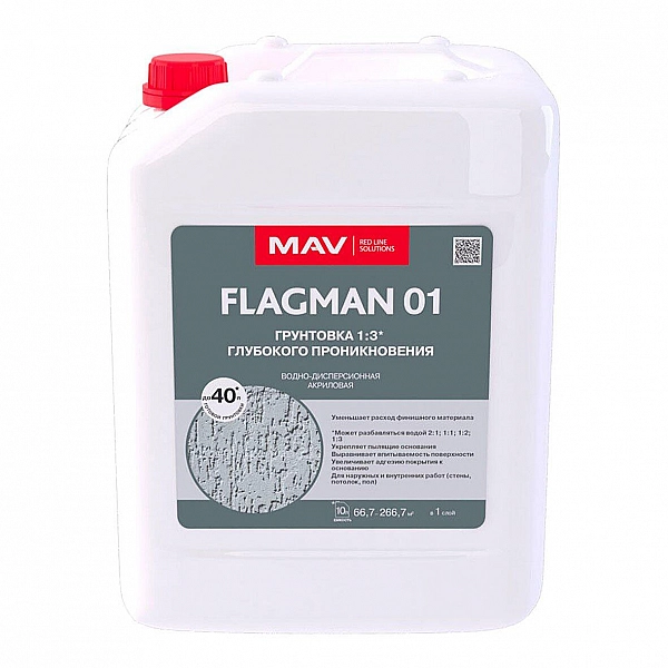 Грунтовка MAV Flagman 01 бесцветная 10 л