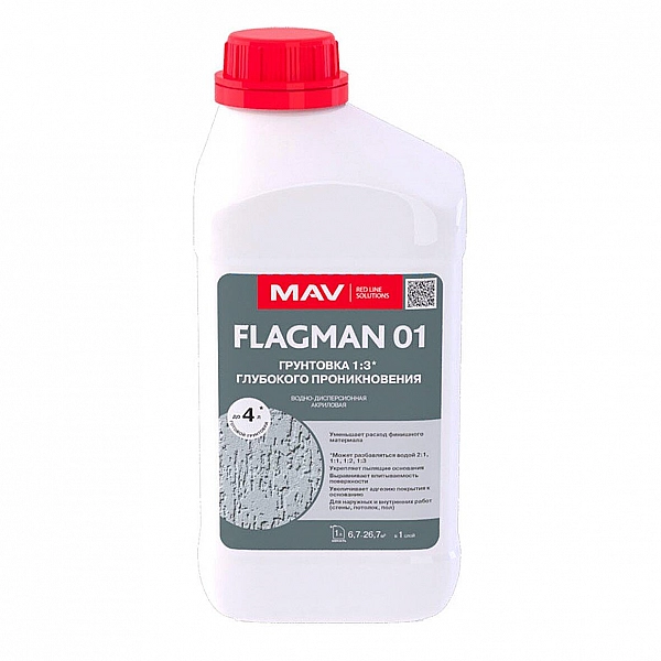 Грунтовка MAV Flagman 01 бесцветная 1 л
