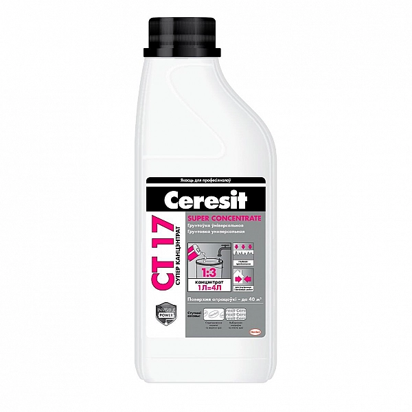 Грунтовка Ceresit CT17 Super Concentrate (1:3) 1 л