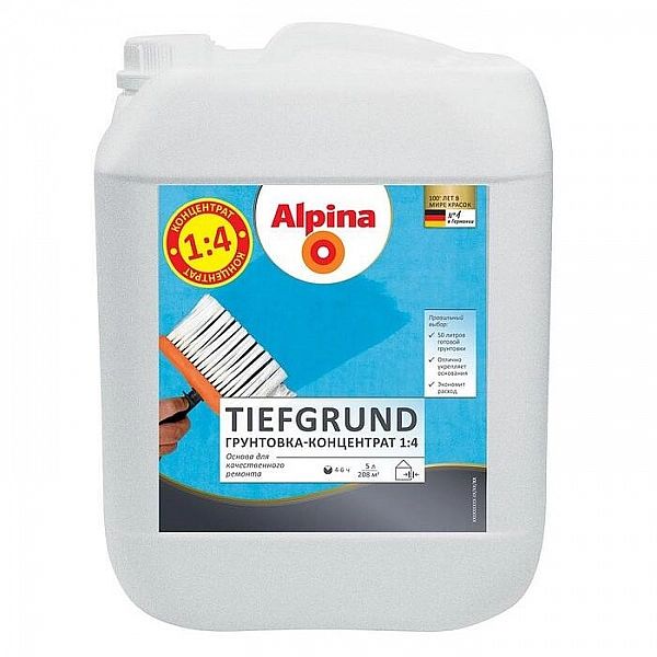 Грунтовка Alpina Tiefgrund концентрат 5 л