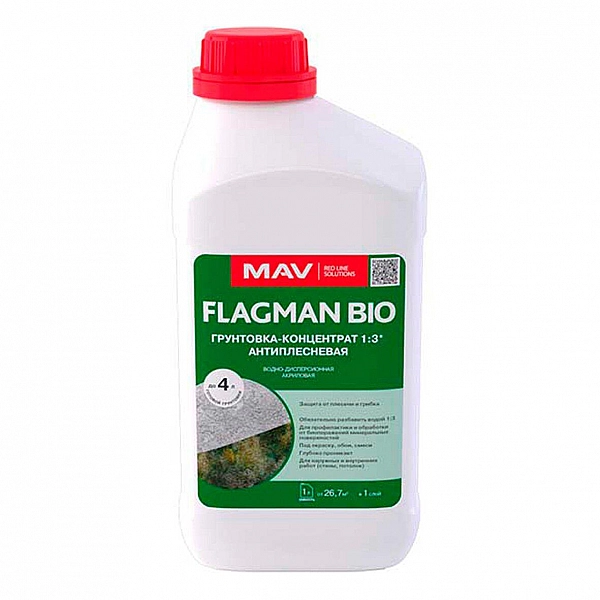 Грунтовка-концентрат Mav Flagman Bio антиплесневая 1 л