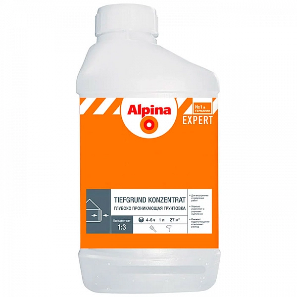 Грунтовка Alpina Expert Tiefgrund Konzentrat концентрат 1 л