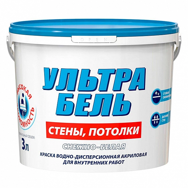 Краска Sniezka Ultra Biel 3 л снежно-белая