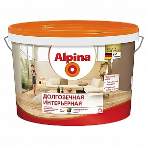 Краска Alpina Долговечная интерьерная База 1 3.6 кг 2.5 л белая