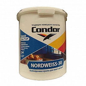 Краска Condor Nordweiss 30 для окон и дверей 3 кг белый