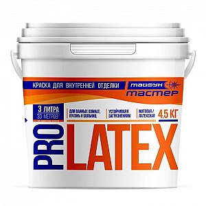 Краска ВД-АК-24 Тайфун Мастер Pro Latex 3.1 л белая