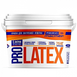 Краска ВД-АК-24 Тайфун Мастер Pro Latex 5.2 л белая