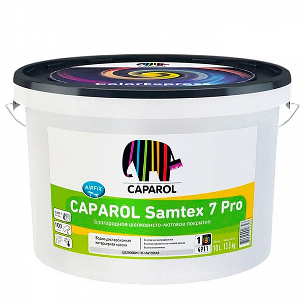 Краска Caparol Samtex 7 Pro Base 1 10 л белая