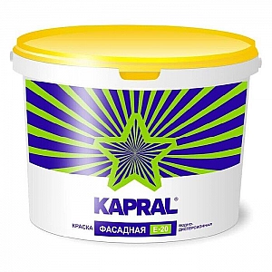 Краска Kapral Е-20 фасадная 15 кг белая