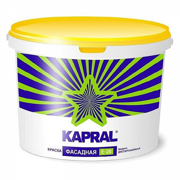 Краска Kapral Е-20 фасадная 15 кг белая