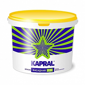 Краска Kapral Е-20 фасадная 3.75 кг белая