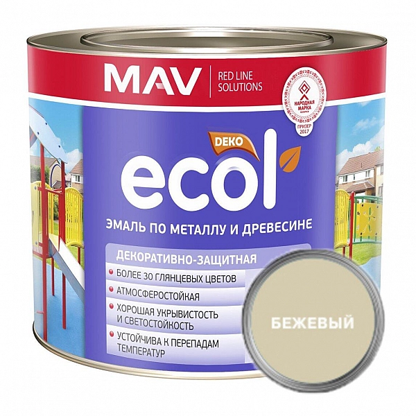 Эмаль Mav Ecol ПФ-115 2.4 л бежевая