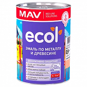 Эмаль Mav Ecol ПФ-115 1 л белая