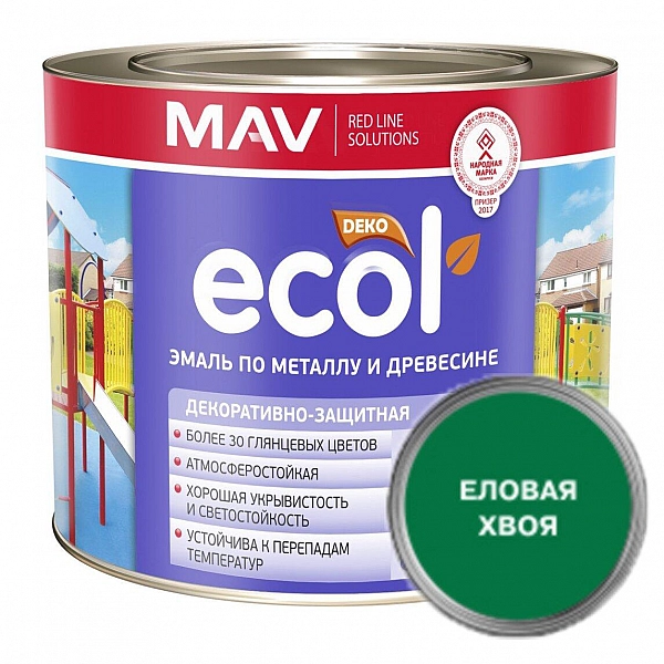 Эмаль Mav Ecol ПФ-115 2.4 л еловая хвоя