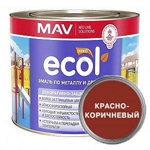 Эмаль Mav Ecol ПФ-115 2.4 л красно - коричневая. Изображение - 1