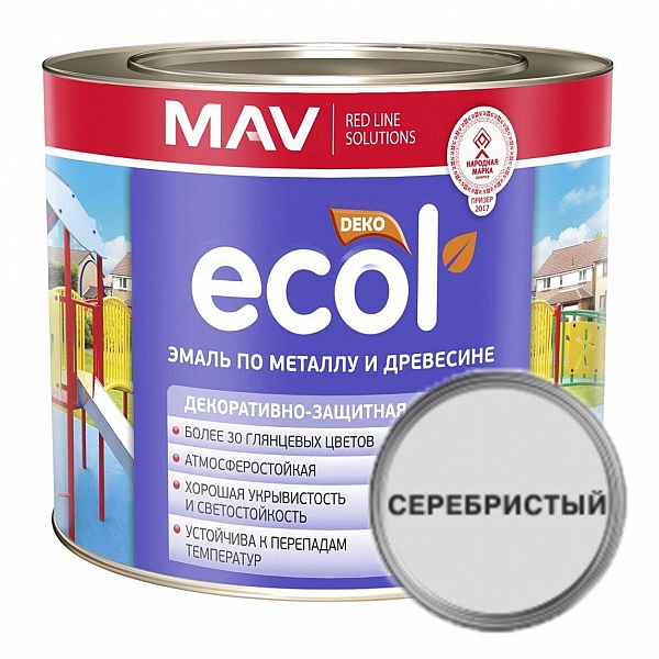 Эмаль Mav Ecol ПФ-115 2.4 л серебристая