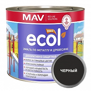 Эмаль Mav Ecol ПФ-115 2.4 л черная. Изображение - 1